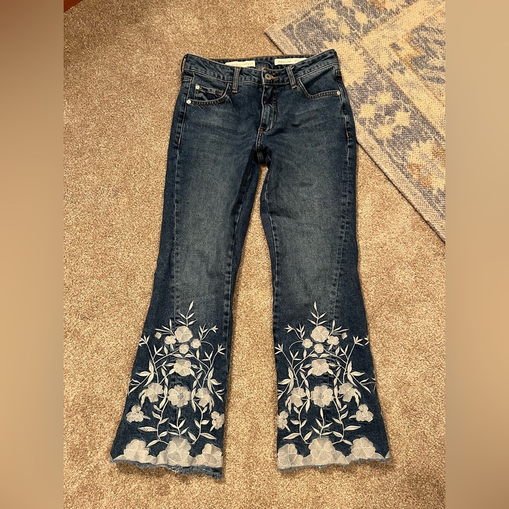 Anthropologie Pilcro Embroidered Jeans Size 27 - Picture 3 of 4